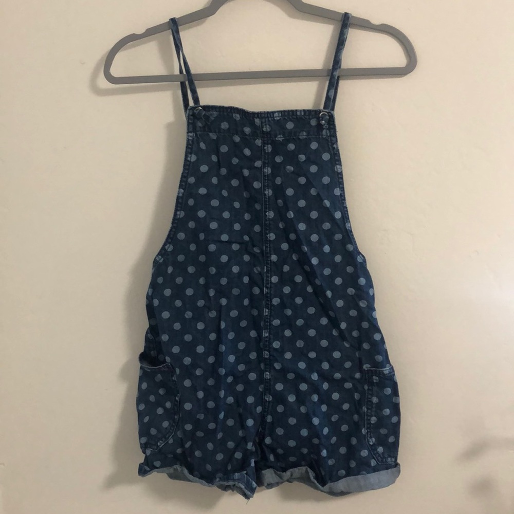 Polka dot overalls